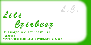 lili czirbesz business card